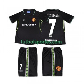 Camiseta Manchester United Beckham 7 1999 Retro Niño Tercera Equipación 1998